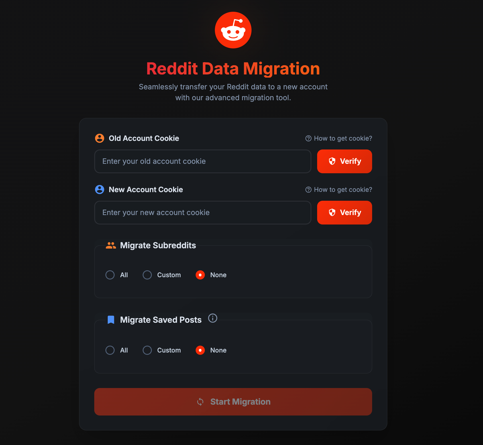 Reddit-Migrate: A Cookie-Based Solution for Reddit Account Migration